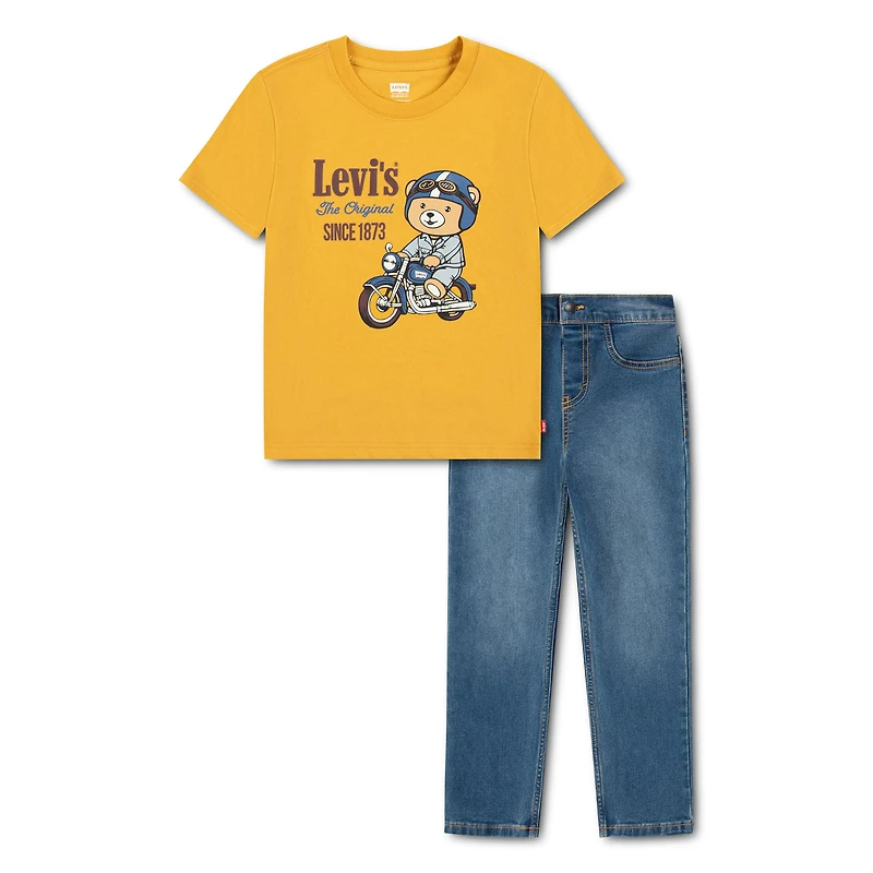 Ensemble T-shirt & Jeans Moto 4-7ans