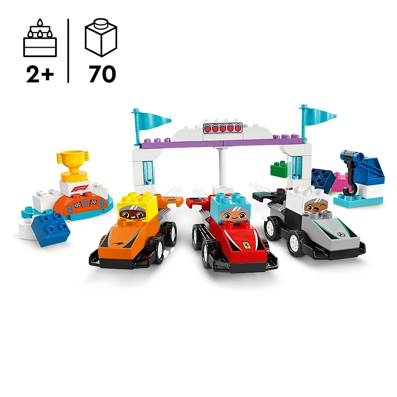 LEGO® DUPLO® Ma ville Les voitures de course et les pilotes d’écurie de F1®
