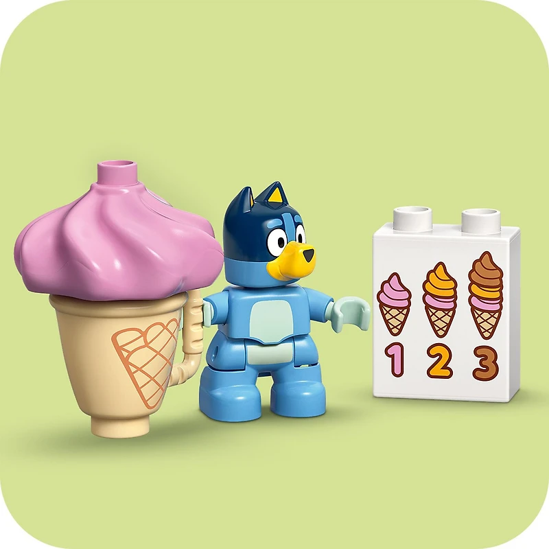 LEGO® DUPLO® La visite au comptoir de crème glacée avec Bluey
