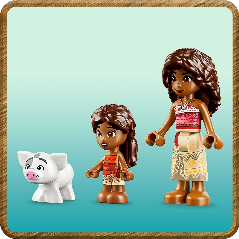 LEGO® ǀ Disney Moana La maison de village avec un bateau