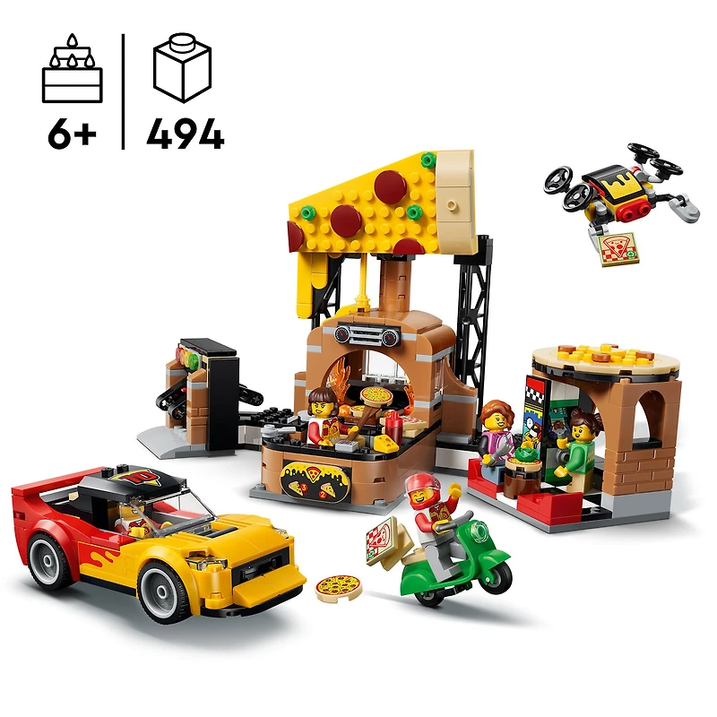 LEGO® City Pizza Restaurant & Delivery Vehicles