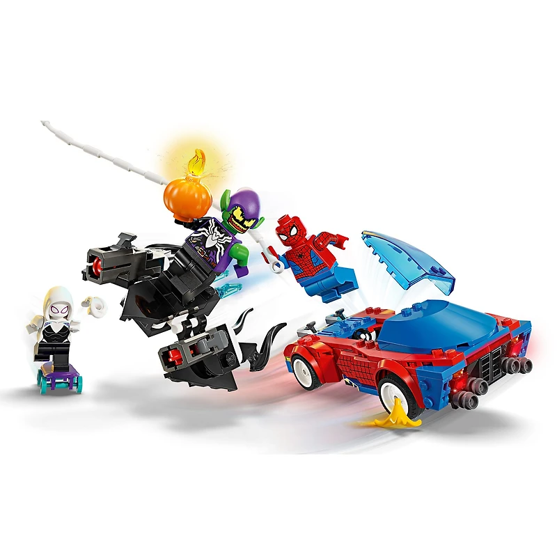LEGO® Marvel La voiture de course de Spider-Man et le Bouffon vert venomisé