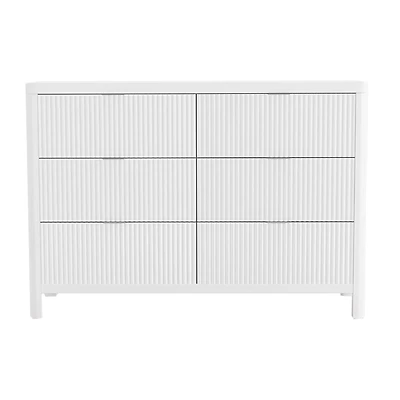 Commode 6 Tiroirs Milano - Blanc