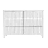 Commode 6 Tiroirs Milano - Blanc