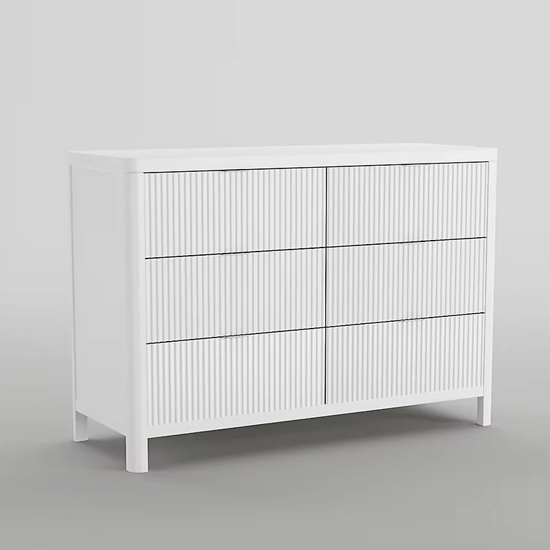 Commode 6 Tiroirs Milano - Blanc