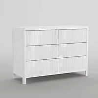 Commode 6 Tiroirs Milano - Blanc