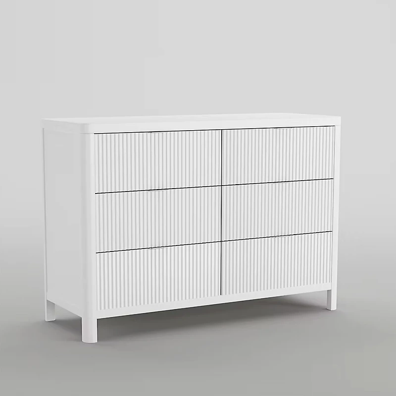 Commode 6 Tiroirs Milano - Blanc