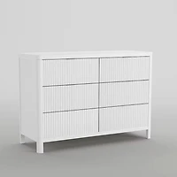 Commode 6 Tiroirs Milano - Blanc