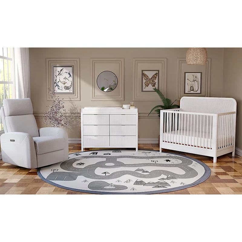 Milano Convertible Crib - White