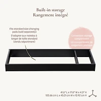 Laurel Dresser Topper Change Table Top - Black
