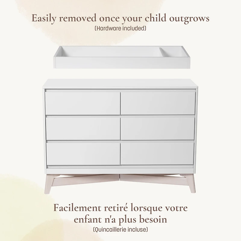 Pala Dresser Topper Change Table Top - White 