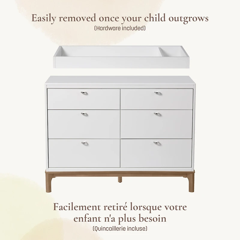 Laurel/Aster Dresser Topper Change Table Top - White