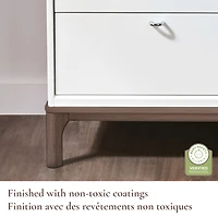 Commode 6 Tiroirs Laurel - Blanc/Noyer