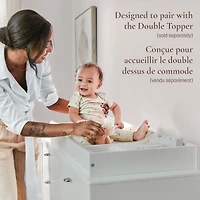 Commode 6 Tiroirs Laurel - Blanc/Noyer