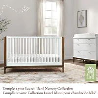 Laurel 6 Drawers Dresser - White/Walnut
