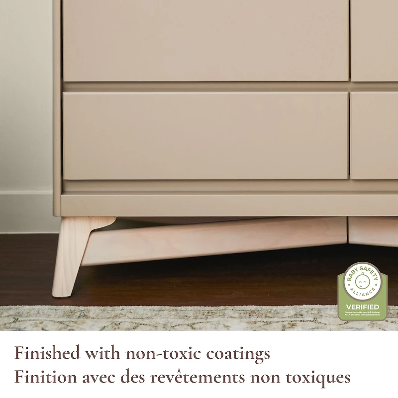 Commode 6 Tiroirs  Pala  - Blanc/Taupe