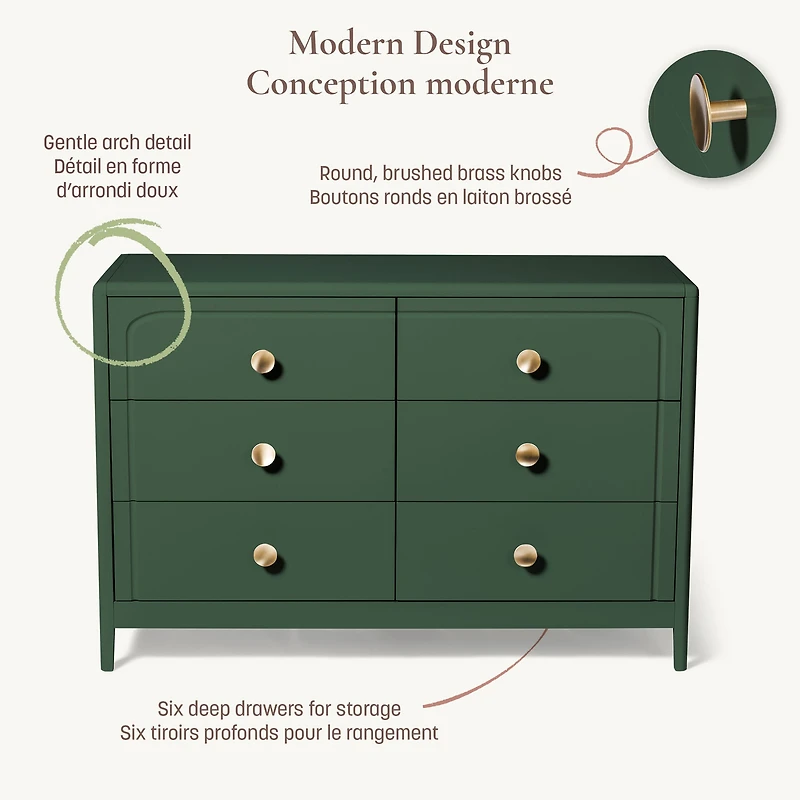 Briar 6-Drawer Nursery Dresser