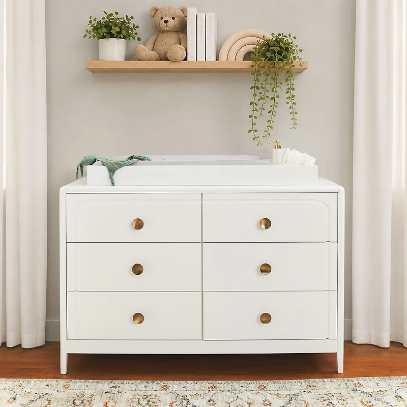 Briar 6-Drawer Nursery Dresser - White