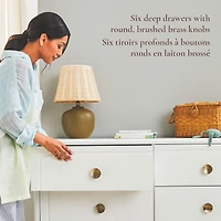 Briar 6-Drawer Nursery Dresser - White