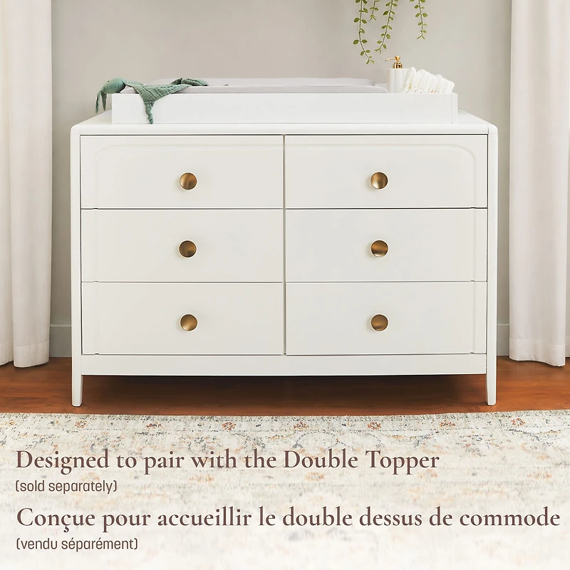 Briar 6-Drawer Nursery Dresser - White