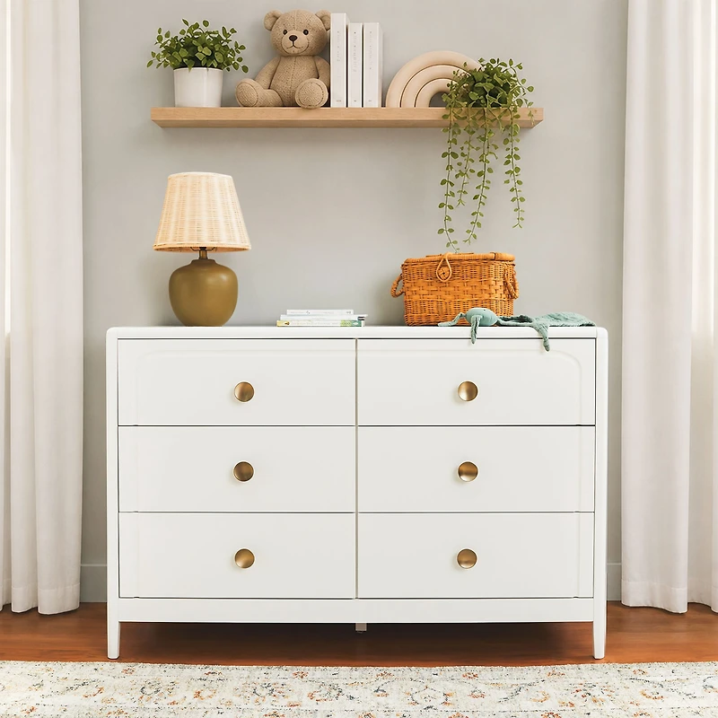 Briar 6-Drawer Nursery Dresser - White