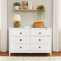 Briar 6-Drawer Nursery Dresser - White