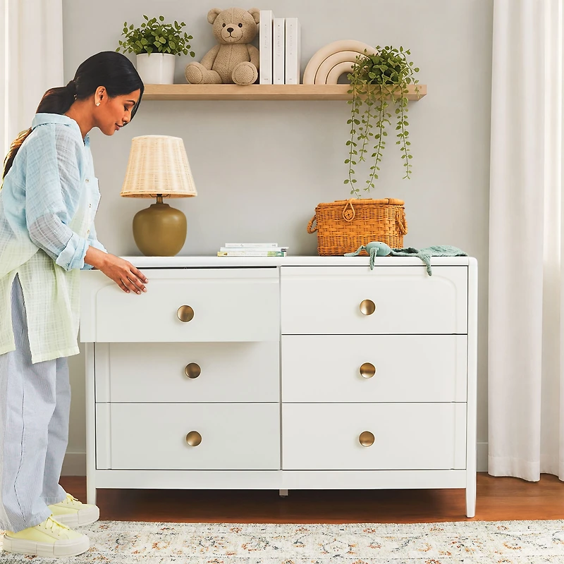 Briar 6-Drawer Nursery Dresser - White