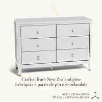 Commode 6 Tiroirs Aster - Blanc