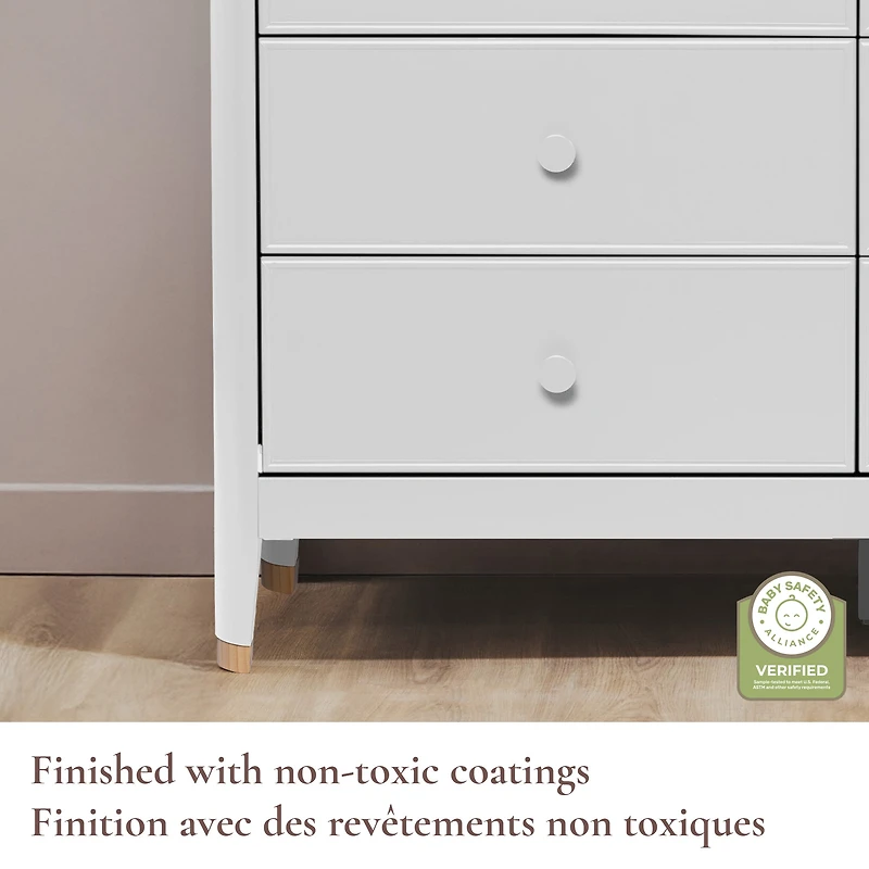 Commode 6 Tiroirs Aster - Blanc