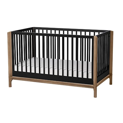 Laurel 4-in-1 Convertible Crib - Black/Walnut 