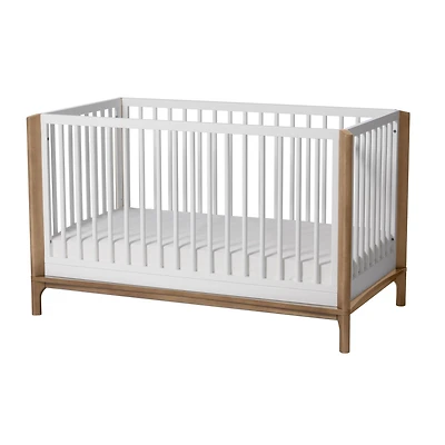 Couchette Convertible 4-en-1 Laurel - Blanc/Noyer