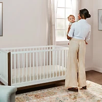 Couchette Convertible 4-en-1 Laurel - Blanc/Noyer