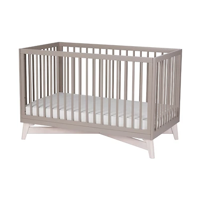 Pala 4-in-1 Convertible Crib - Taupe/White Wash 