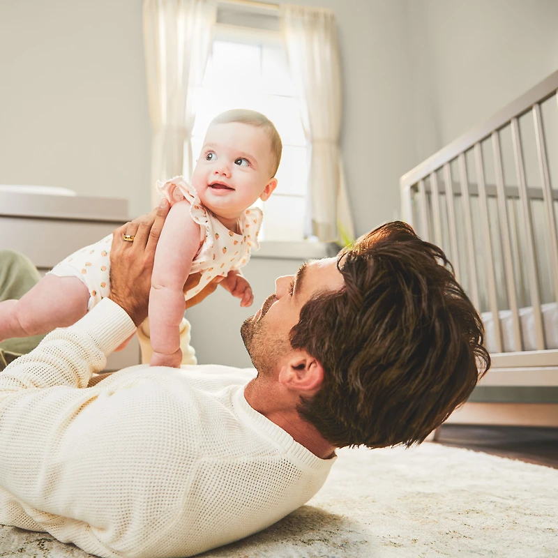 Couchette Convertible 4-en-1 Pala - Taupe/Blanc Lavé