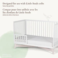 Toddler Bed Guardrail with Spindles - White