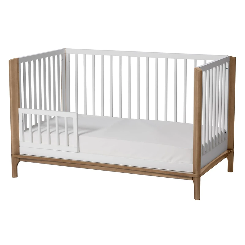Toddler Bed Guardrail with Spindles - White