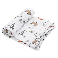 Couverture Mousseline Animaux Forêt