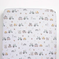 Drap Contour pour Lit de Bébé - Tracteurs