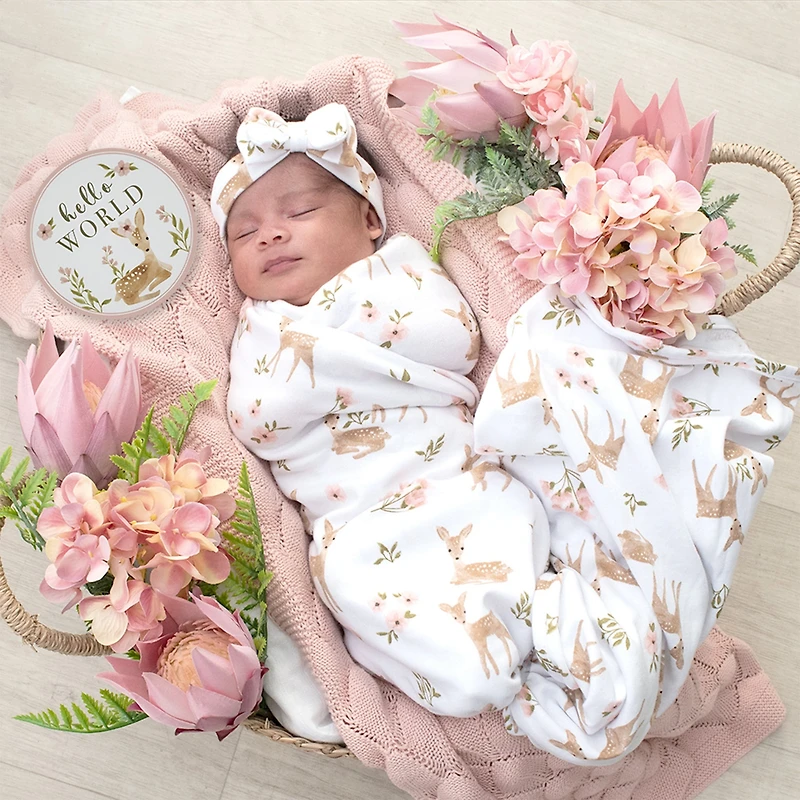 Swaddle Blanket (2) Jersey - Sophia Garden