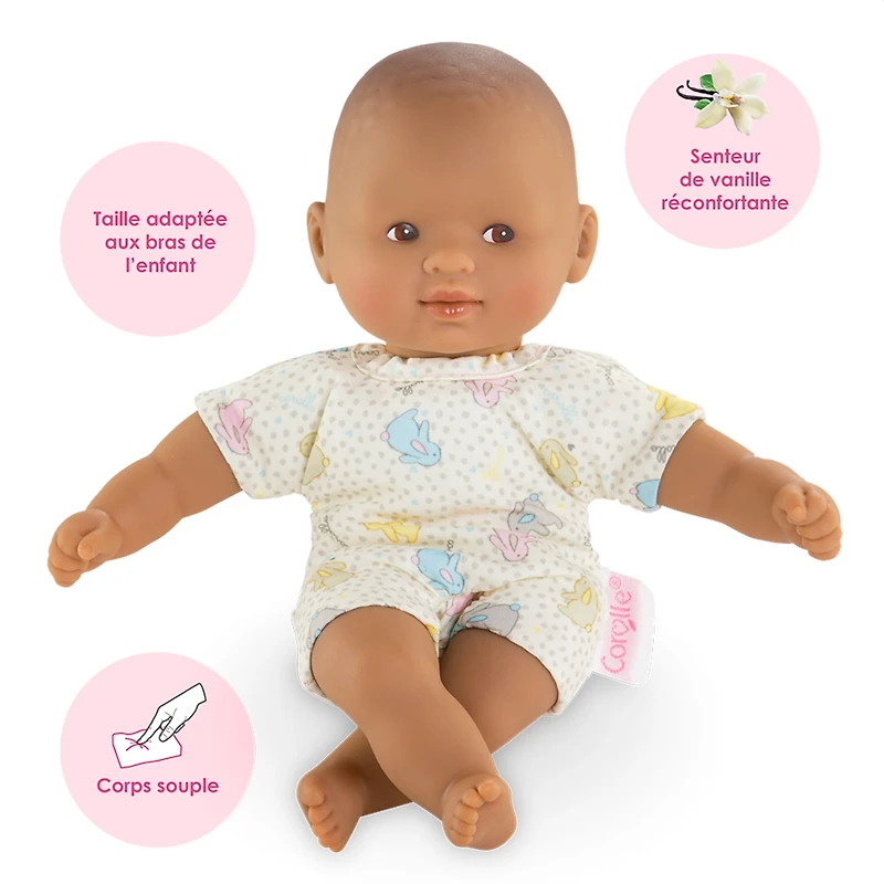 Mon Premier Poupon - Mini Calin - Bunnies Brown Eyes 8"