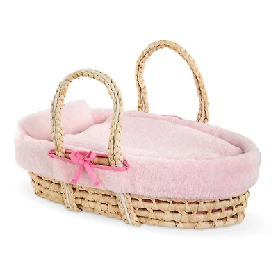 Braided Basket Pink  Plush 