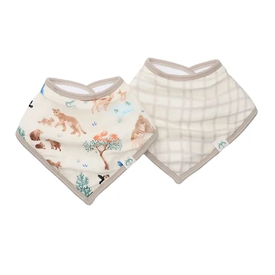 Muslin Bandana Bib Set-llama