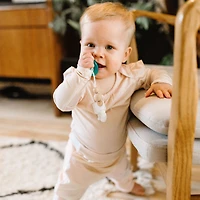 Silicone Pacifier Clip - White