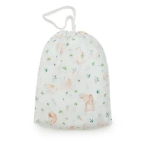 Bamboo Muslin Fitted Crib Sheet - Bunny Meadow