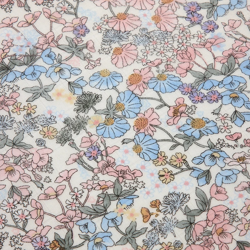 Bamboo Muslin Fitted Crib Sheet - English Garden