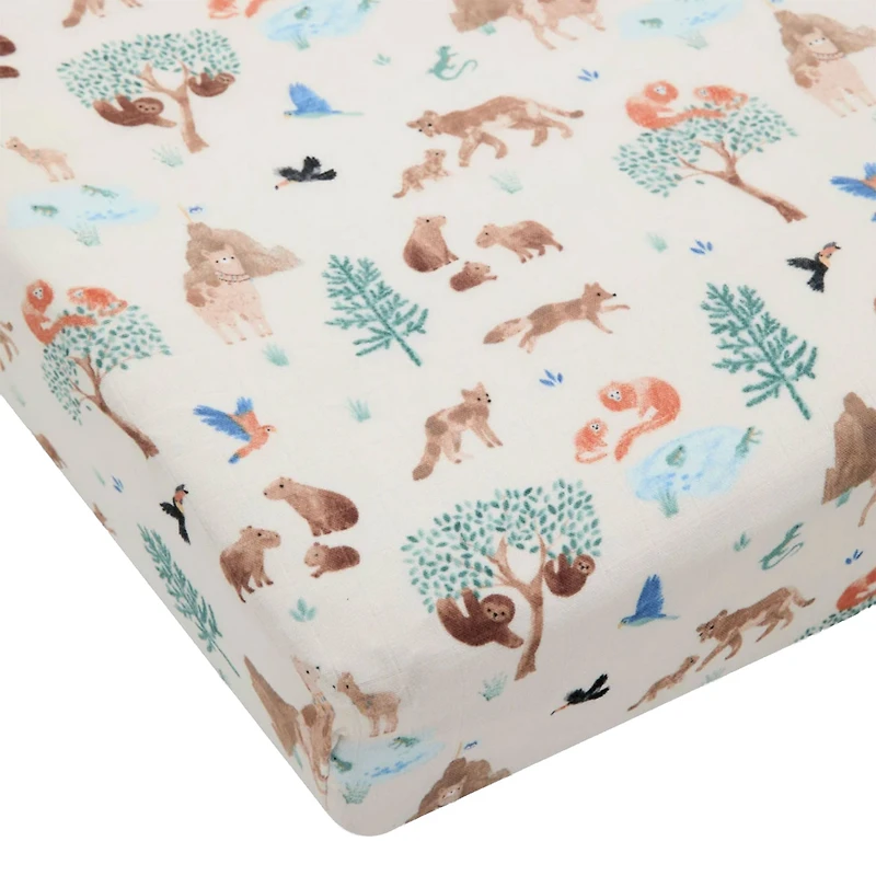 Drap Contour pour Lit de Bébé - Mousseline Lama