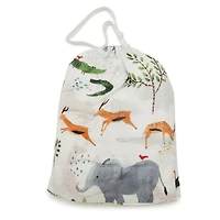 Bamboo Muslin Fitted Crib Sheet - Safari