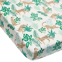 Bamboo Muslin Fitted Crib Sheet - Jungle