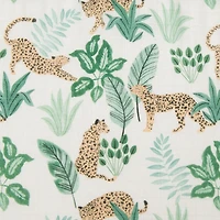 Bamboo Muslin Fitted Crib Sheet - Jungle