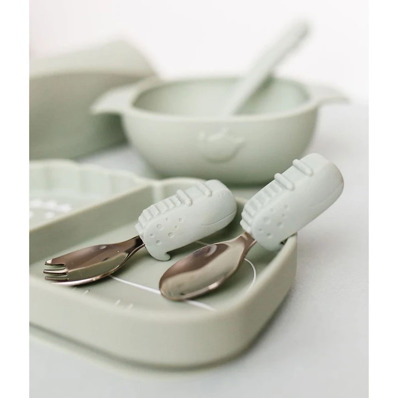 Learning Spoon and Fork Set - Alligator